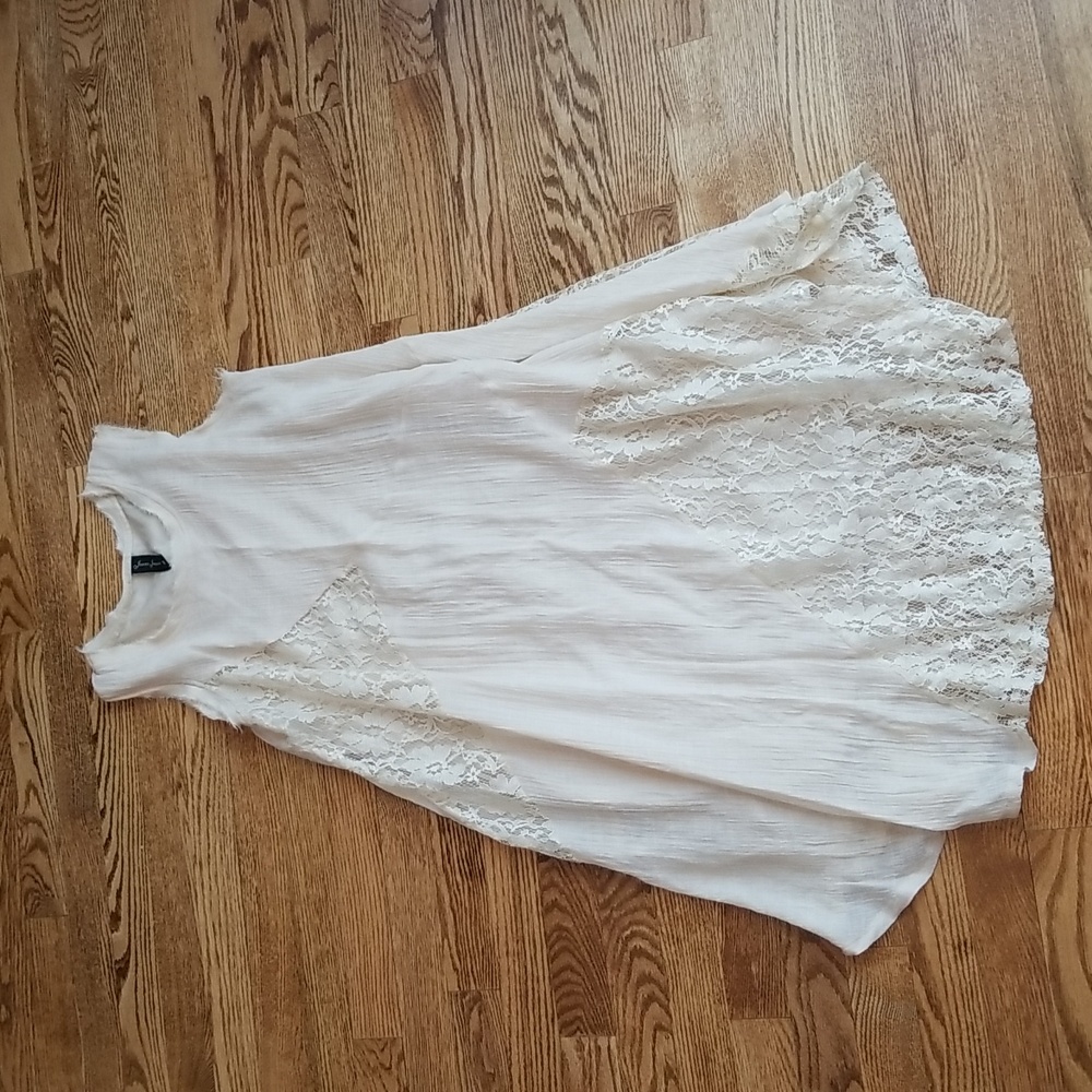 (M) Jeune Jeunesse Neutral Flowy Midi Lace Bohemian Cottagecore Vacay Wedding